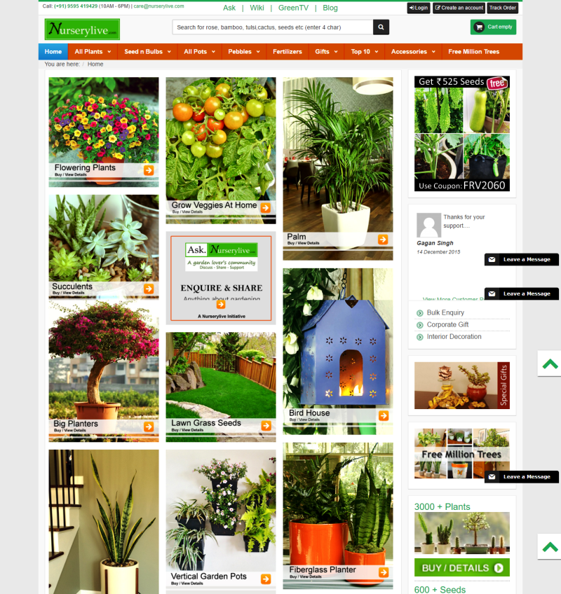 Nurserylive ? A platform for your all gardening needs